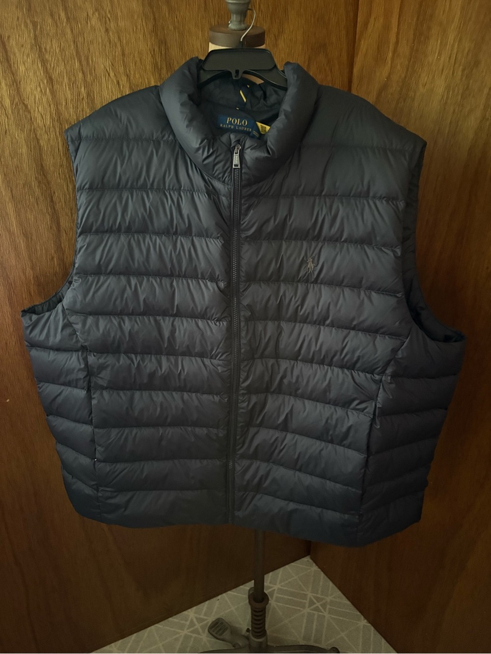 NEW POLO RALPH LAUREN sz 4XB NAVY BLUE COLDEN Packable Down Puffy Vest $228